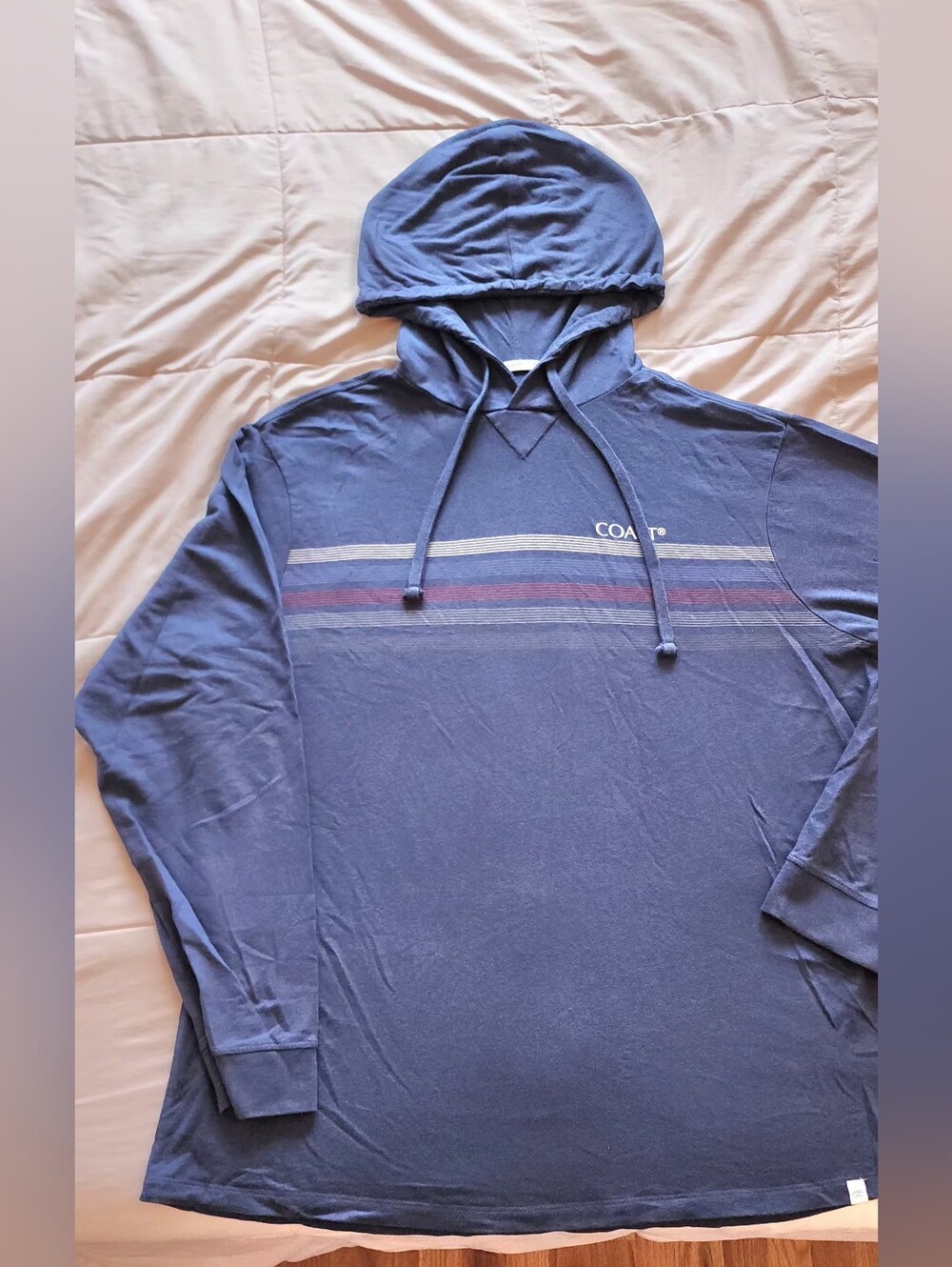 Navy Hooded Long-Sleeve Shirt for Men